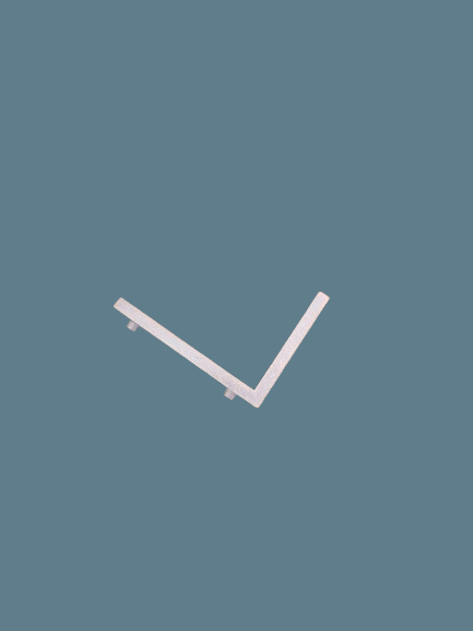 Connecteur profilé SISO angle 60 haut - aluminium brillant