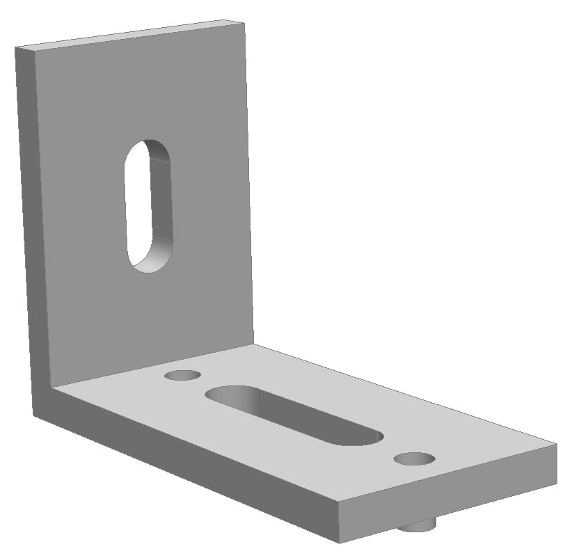 Connecteur profilé SISO angle 60 haut - aluminium brillant